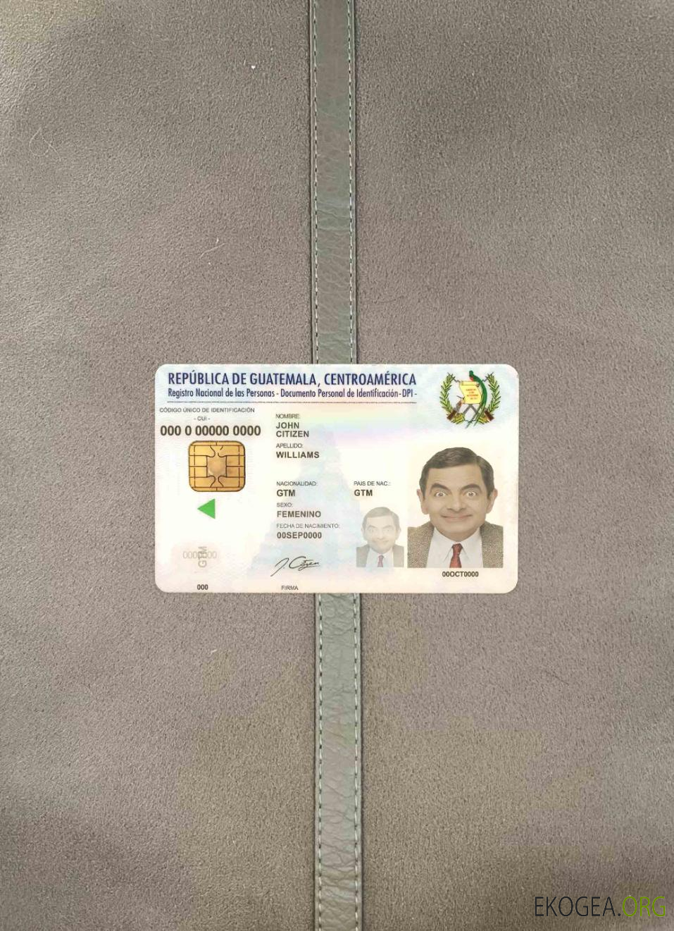 Photolook d'identité du Guatemala AVANT